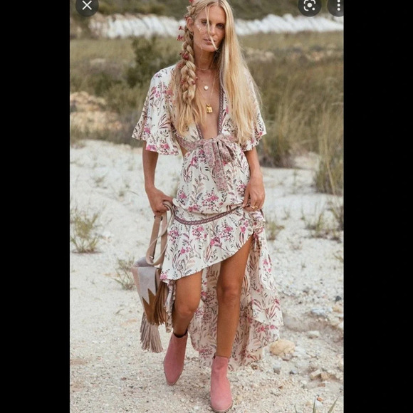 SPELL & The Gypsy Maisie Bambi Gown Strawberries & Cream Size Extra Small - Picture 5 of 11